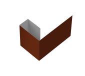 Финишный профиль фибросайдинга 0,5 Satin с пленкой RAL 3009 оксидно-красный (3м) Центр Кровли