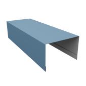 Крышка для забора из сайдинга (Квадро брус, Корабельная Доска, ЭкоБрус new) 0,45 Drap TX RAL 5024 пастельно-синий (2,5м) Центр Кровли