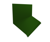 Планка примыкание верхнее к стене фальц Grand Line 150х130х20 0,45 PE с пленкой RAL 6002 лиственно-зеленый (2м) Центр Кровли