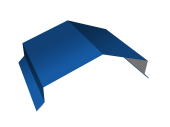 Парапетная крышка угольная 200мм 0,5 Satin с пленкой RAL 5005 сигнальный синий (2м) Центр Кровли