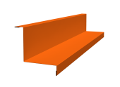 Угол внутренний простой фальц 0,45 PE с пленкой RAL 2004 оранжевый (3м) Центр Кровли