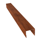 Планка П-образная заборная 24 0,45 Print-Double Premium Golden Wood Fresh (2м) Центр Кровли
