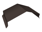 Парапетная крышка угольная 390мм Grand Line 0,5 Velur RR 32 темно-коричневый (2м) Центр Кровли