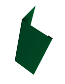 Нащельник (для калиток и ворот) 25х35 жалюзи Milan, Tokyo, Palermo 0,45 PE-Double RAL 6005 зеленый мох (L2,0) Центр Кровли