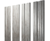 Штакетник Twin с прямым резом 0,45 Print Elite Snow Wood Twin с прямым резомColor Центр Кровли