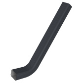 Труба гофрированная Vortex Lite Matt 76х102х1000мм с коленом RAL 7024 мокрый асфальт Центр Кровли