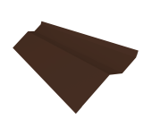 Планка примыкания внакладку Grand Line Фартук S6 пристенный накладной 0,5 Сатин матовый ТХ RAL 8017 шоколад (3м) Центр Кровли