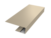 J-Профиль 12мм 0,5 Satin с пленкой RAL 1015 светлая слоновая кость (2м) Центр Кровли