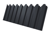 Профнастил С20A фигурный 0,5 Satin Matt TX RAL 7024 мокрый асфальт Центр Кровли