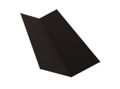 Планка ендовы верхней 145х145 0,5 Satin Matt RAL 9005 черный (3м) Центр Кровли