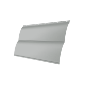 Блок-хаус new Grand Line 0,45 PE с пленкой RAL 9006бело-алюминиевый Центр Кровли