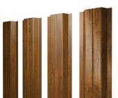 Штакетник П-образный A с прямым резом 0,45 Print-Double Elite Golden Wood Центр Кровли
