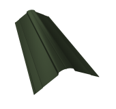Планка конька фигурного 100x100 0,5 Satin Matt TX RAL 6020 хромовая зелень (2м) Центр Кровли