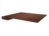 Планка завершающая 0,45 Print Elite Choco Wood TwinColor (3м) Центр Кровли
