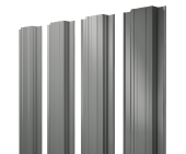 Штакетник Прямоугольный с прямым резом 0,45 PE RAL 7005 мышино-серый Центр Кровли