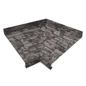 Угол отлива внутренний 100 0,45 Print Elite с пленкой Fine Stone TwinColor Центр Кровли