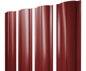 Штакетник Круглый с прямым резом 0,45 PE RAL 3011 коричнево-красный Центр Кровли