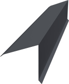 Планка конька односкатной кровли 160х160 Grand Line 0,45 Drap RAL 7024 мокрый асфальт (3м) Центр Кровли