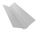 Планка ендовы верхней фигурной 100x100 0,45 Drap с пленкой RAL 9003 сигнальный белый (3м) Центр Кровли