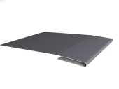 Планка начальная 0,5 Satin с пленкой RAL 7004 сигнальный серый (3м) Центр Кровли