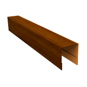 Планка боковая для забора из сайдинга ЭкоБрус 0,45 Print Premium Golden Wood Intense FTC (2,06м) Центр Кровли