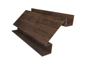 Планка угла внутреннего сложного Экобрус Grand Line 0,45 Print Elite Antique Wood TwinColor (2м) Центр Кровли