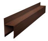 Планка опорная составная внешняя для забора жалюзи Palermo 0,45 Print Elite Choco Wood TwinColor (1,8м) Центр Кровли