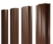 Штакетник П-образный A с прямым резом 0,45 Print Elite Choco Wood TwinColor Центр Кровли