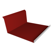Планка примыкания нижняя 20х122х260х15 0,5 Satin с пленкой RAL 3011 коричнево-красный (2м) Центр Кровли
