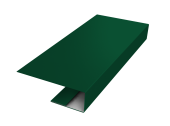 J-Профиль 12мм 0,5 Satin с пленкой RAL 6005 зеленый мох (3м) Центр Кровли