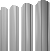 Штакетник Полукруглый Slim фигурный Grand Line 0,45 Drap RAL 7004 сигнальный серый Центр Кровли