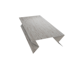 Планка угла внешнего составная нижняя 0,45 Print Elite Snow Wood TwinColor (3м) Центр Кровли