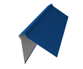 Планка конька плоского 220х50х220 0,5 Satin с пленкой RAL 5005 сигнальный синий (2м) Центр Кровли