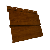 Софит металлический Квадро Брус без перфорации 0,45 Print Premium с пленкой Golden Wood Intense FTC Центр Кровли