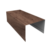 Крышка для забора из сайдинга ЭкоБрус 0,45 Print Premium Almond Wood Fresh (3м) Центр Кровли