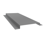 Планка кожуха сегментного 150 0,5 Satin с пленкой RAL 9006 бело-алюминиевый (1,8м) Центр Кровли