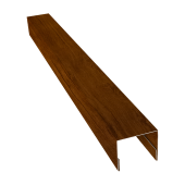 Планка П-образная заборная 24 0,45 Print-Double Premium Golden Wood Intense F (3м) Центр Кровли