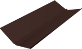 Планка ендовы нижней с компенсатором Grand Line 0,4 PE-Double с пленкой RAL 8017 шоколад (2м) Центр Кровли