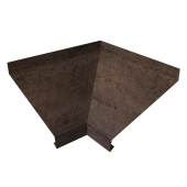 Угол отлива внутренний 250 0,45 Print Elite с пленкой Antique Wood TwinColor Центр Кровли