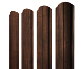 Штакетник Полукруглый Slim фигурный 0,45 Print Premium Cherry Wood Dark FTC Центр Кровли