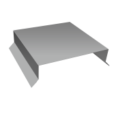 Парапетная крышка прямая 150мм 0,5 Satin с пленкой RAL 9006 бело-алюминиевый (3м) Центр Кровли