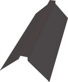 Планка конька плоского 115х30х115 Grand Line 0,5 PurLite матовый RR 32 темно-коричневый (3м) Центр Кровли