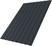 Профнастил С10R Grand Line 0,5 GreenCoat Pural БТ матовый RR 23 темно-серый (RAL 7024 мокрый асфальт) Центр Кровли