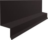 Отлив верхний фальц Grand Line 0,5 Полидэкстер TwinColor RR 32 темно-коричневый (2м) Центр Кровли