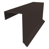 Планка торцевая кровельная фальц 65х97 0,5 Atlas X с пленкой RR 32 темно-коричневый (3м) Центр Кровли