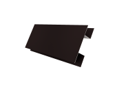 Планка H-образная Экобрус 0,5 Drap TX RAL 9005 черный (2м) Центр Кровли