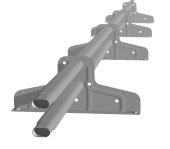 Снегозадержатель Стандарт Т4 d 40х20 RAL 9006 (3м) Центр Кровли