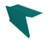 Планка ветровая для мягкой кровли 60х30х90 Фартук фронтонный S5 0,45 PE с пленкой RAL 5021 водная синь (3м) Центр Кровли