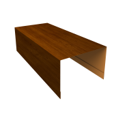 Крышка для забора из сайдинга ЭкоБрус 0,45 Print Premium Golden Wood Intense FTC (2,5м) Центр Кровли