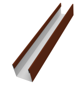 Стойка жалюзи Milan Slim 0,5 Satin RAL 3009 оксидно-красный (1,8м) Центр Кровли